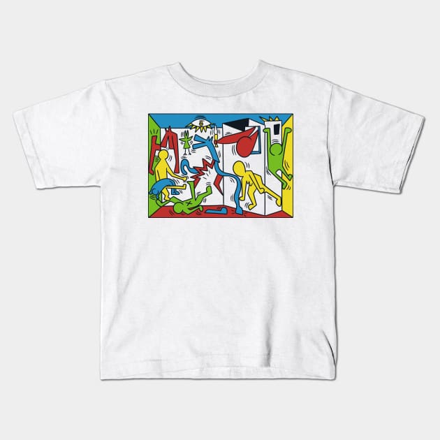 Haring Guernica Kids T-Shirt by aStro678